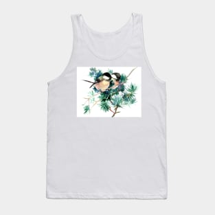 Chickadee Birds in The forest Tank Top